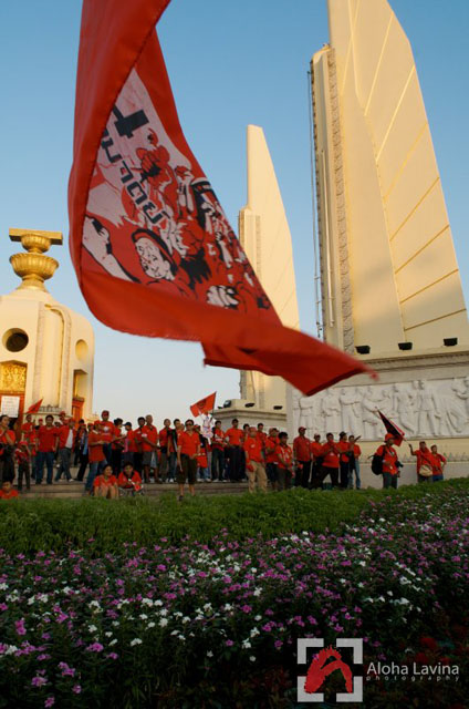 red shirt rally Bangkok copyright Aloha Lavina