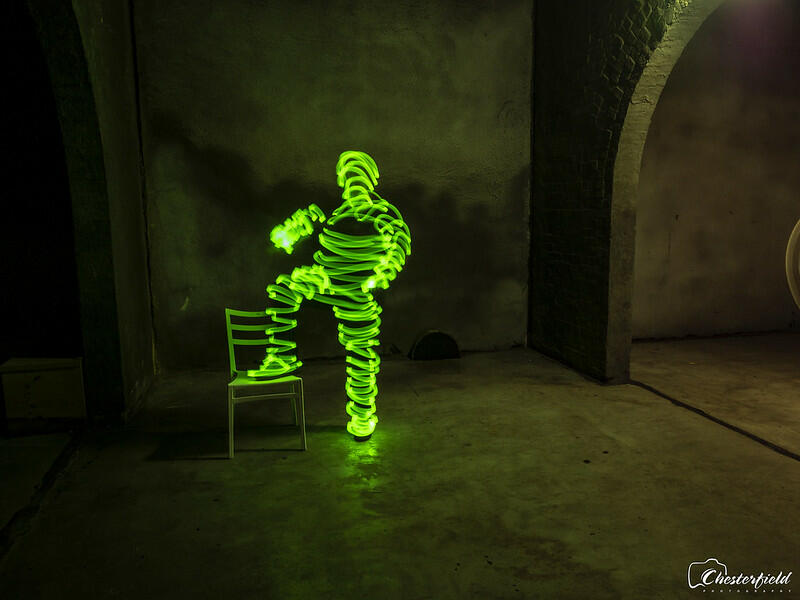 light painting selfie