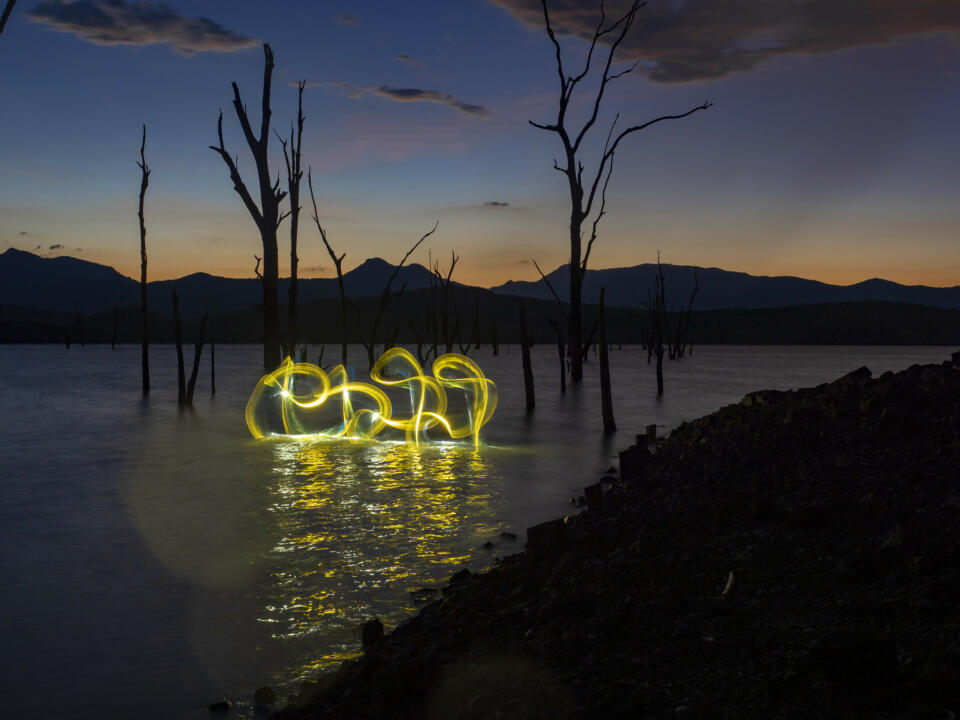 light painting water