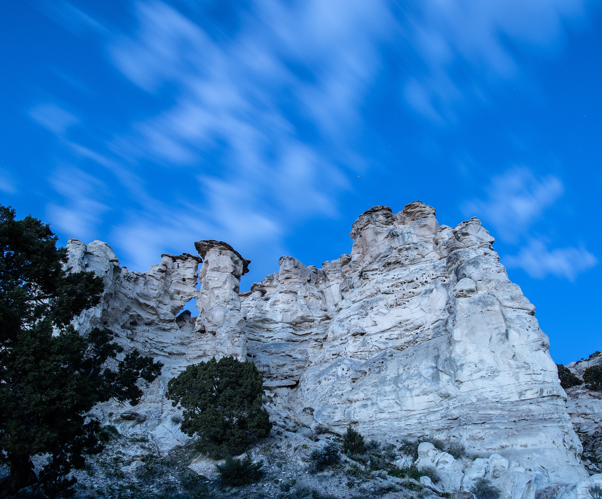 long exposure late evening shot from castle gardens