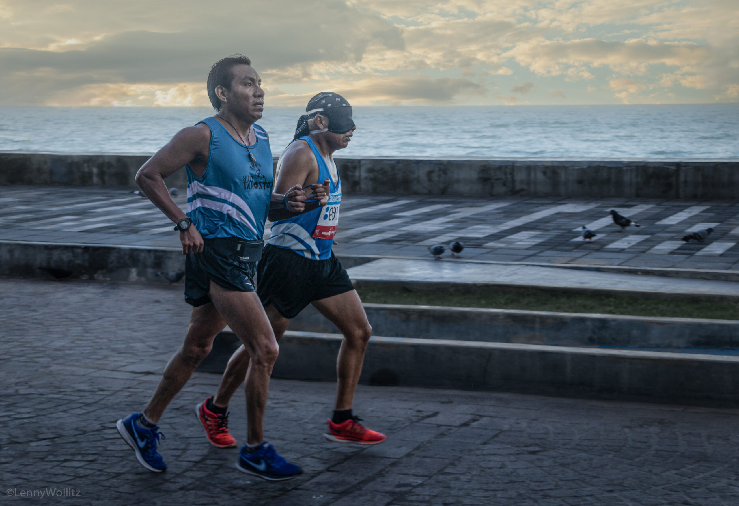 two joggers cinematic lighting