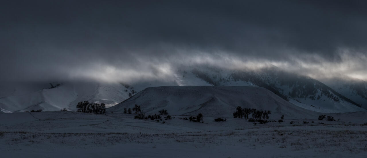 winter landscape lowlight