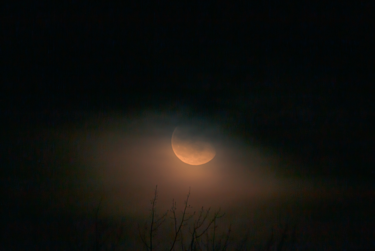 moon with dark clouds