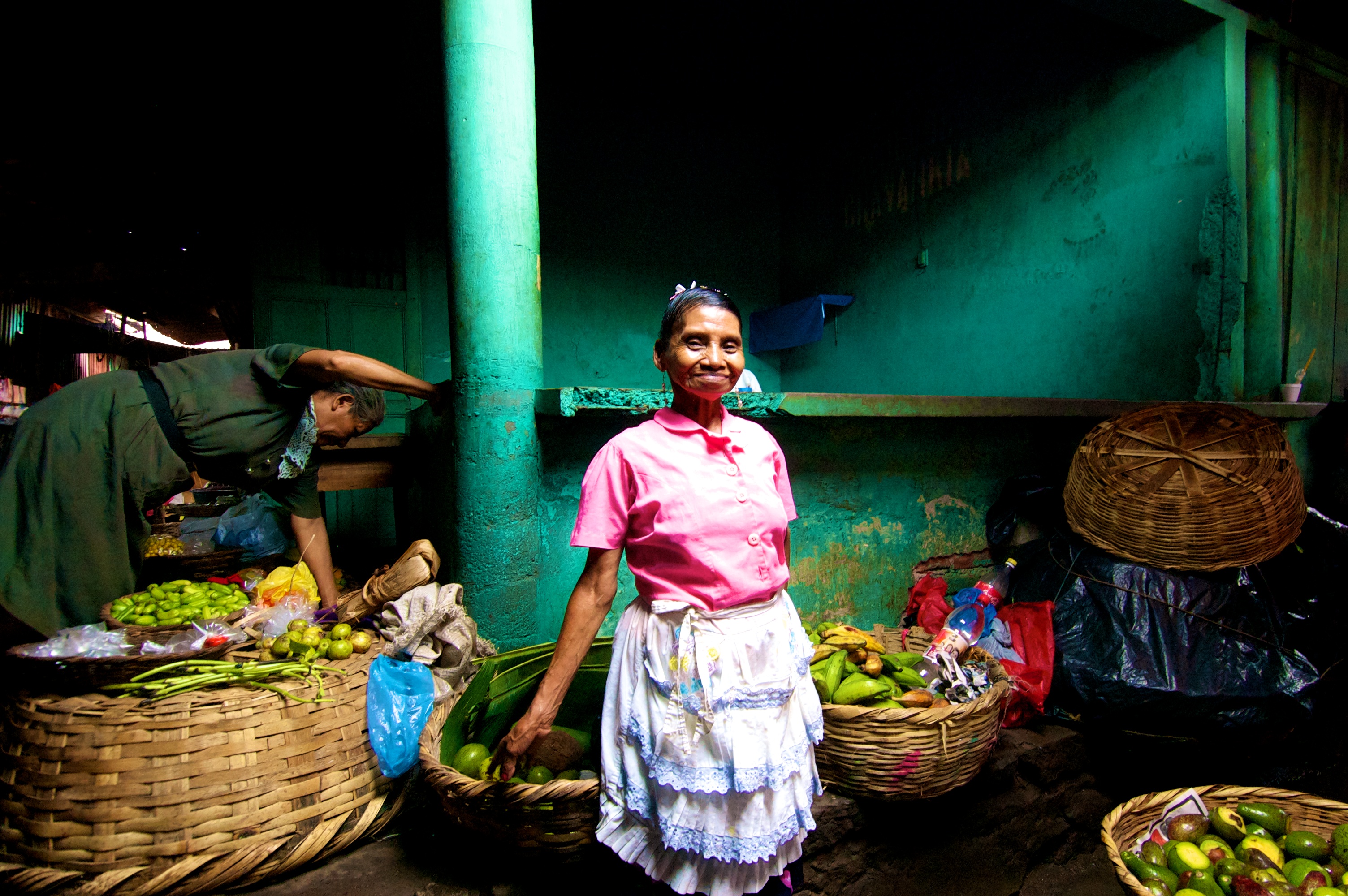 Beautiful lighting in Granada market in Nicaragua