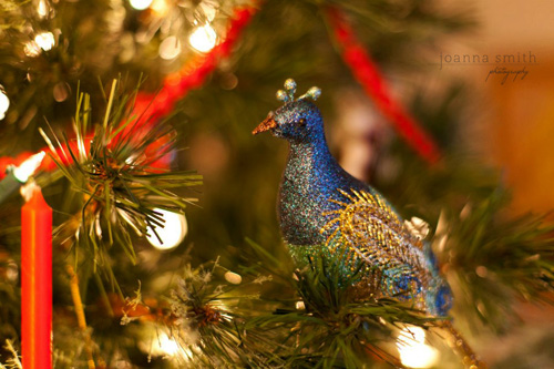 Glittery Bird Ornament