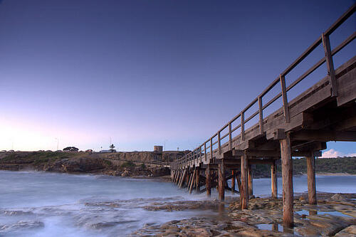 a bridge over a body of water