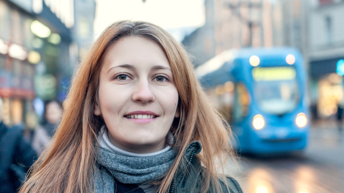portrait of a girl retouched with frequency separation