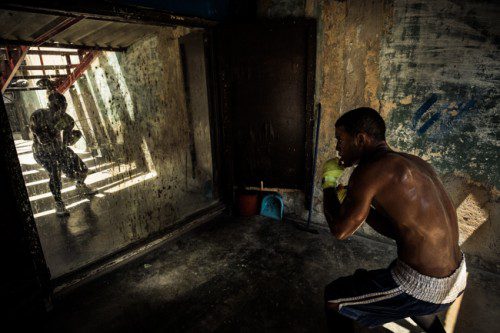 Boxer training in Havana