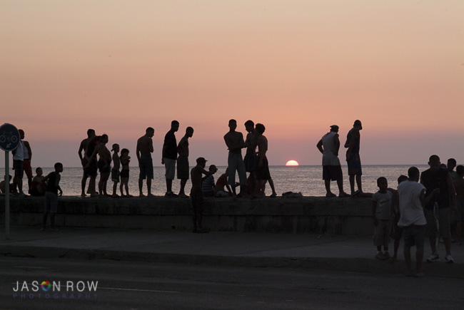 Sunset on the Malecon in Havana