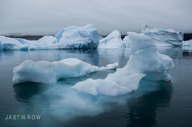 The Blue Ice Bergs in Narsarsuaq Greenland