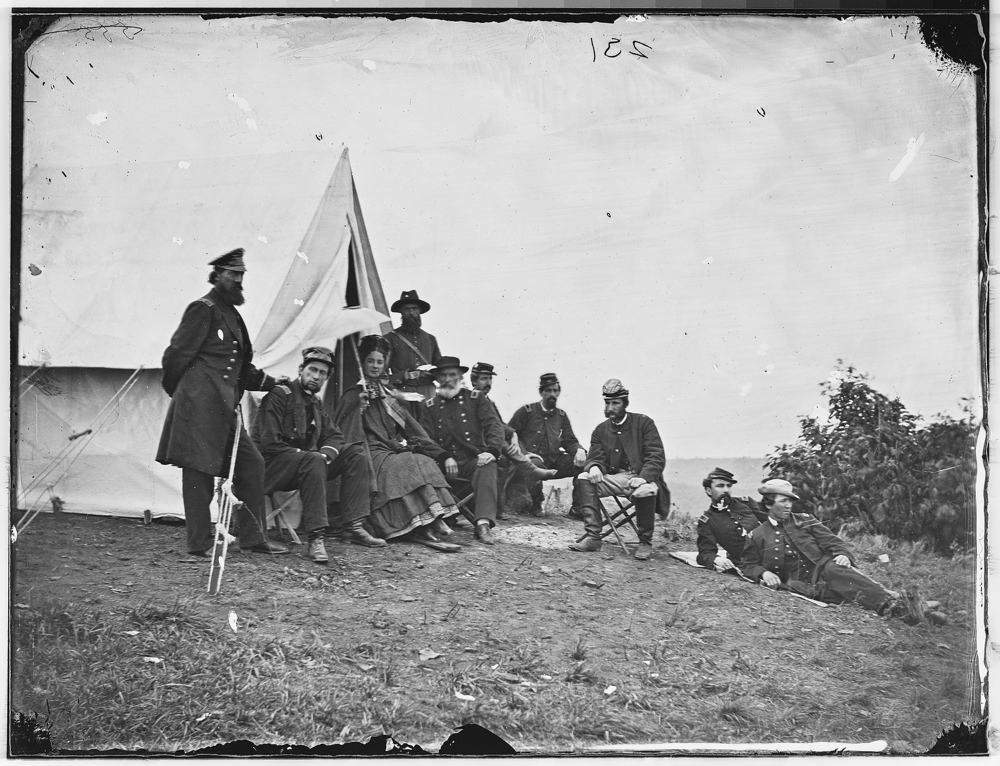 Gen. John J. Abercrombie and staff of eight
