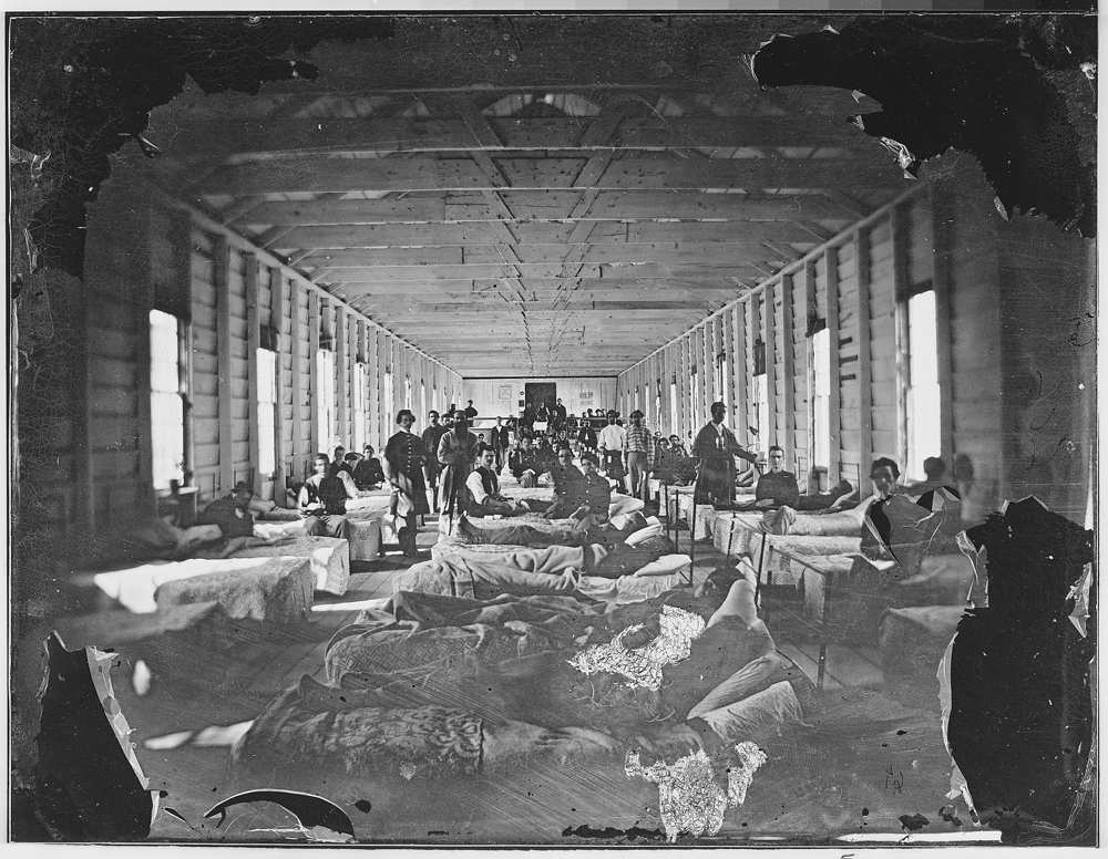 Wounded soldiers in hospital