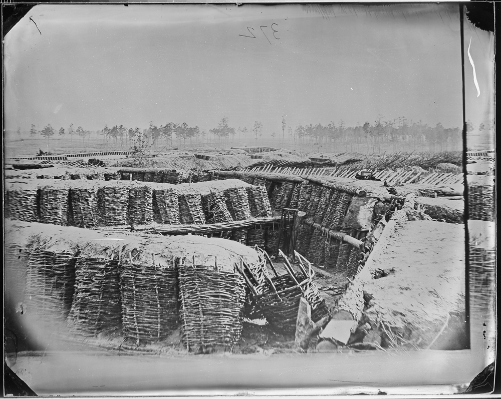 Confederate Trenches. Fascine Trench Breastworks, Petersburg, Va.