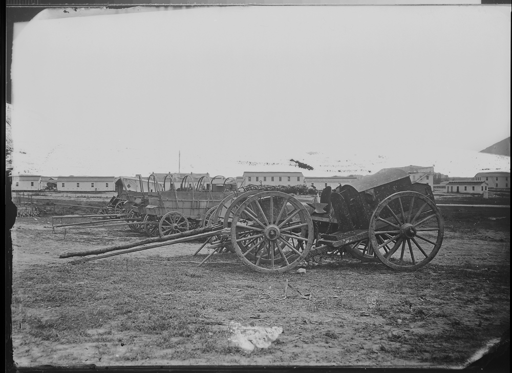 Army wagons and forge, near City Point, Va