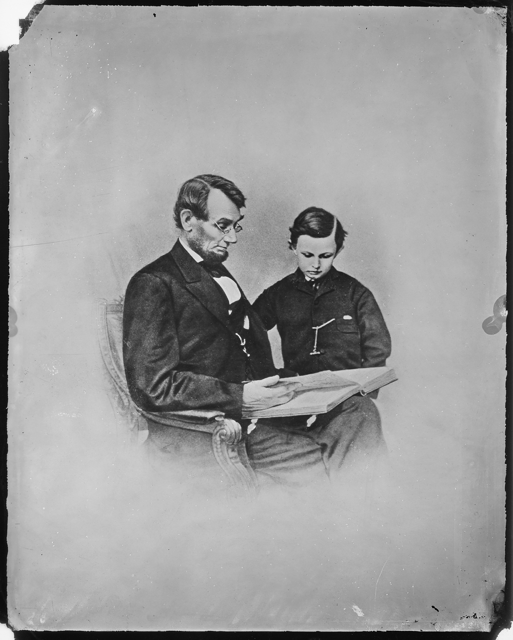 President Abraham Lincoln and Tad Lincoln