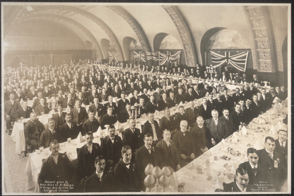 Banquet given by Order Sons of St. George, St. George Day, April 23, 1904, Auditorium, Chicago