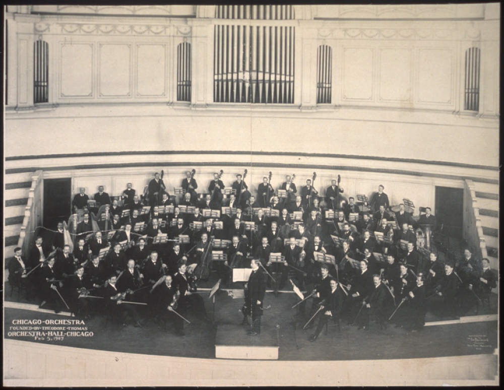 Chicago Orchestra, founded by Theodore Thomas, Orchestra Hall, Chicago, Feb. 5, 1907