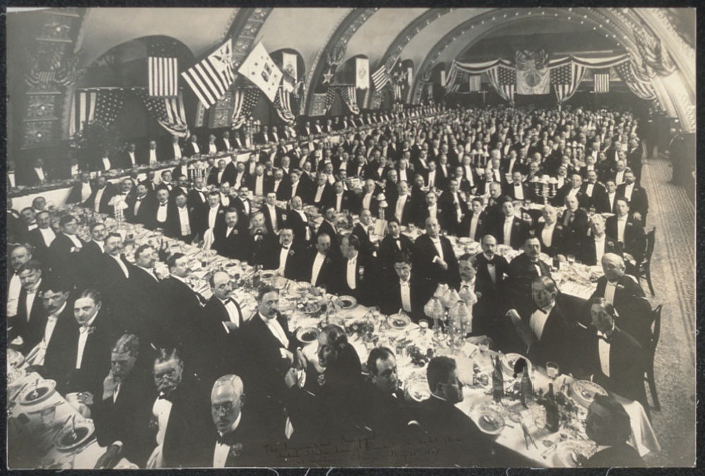 The Iroquois Club Banquet, tendered, Theodore Roosevelt, President, the United States, at Auditorium, Chicago, May 10, 1905