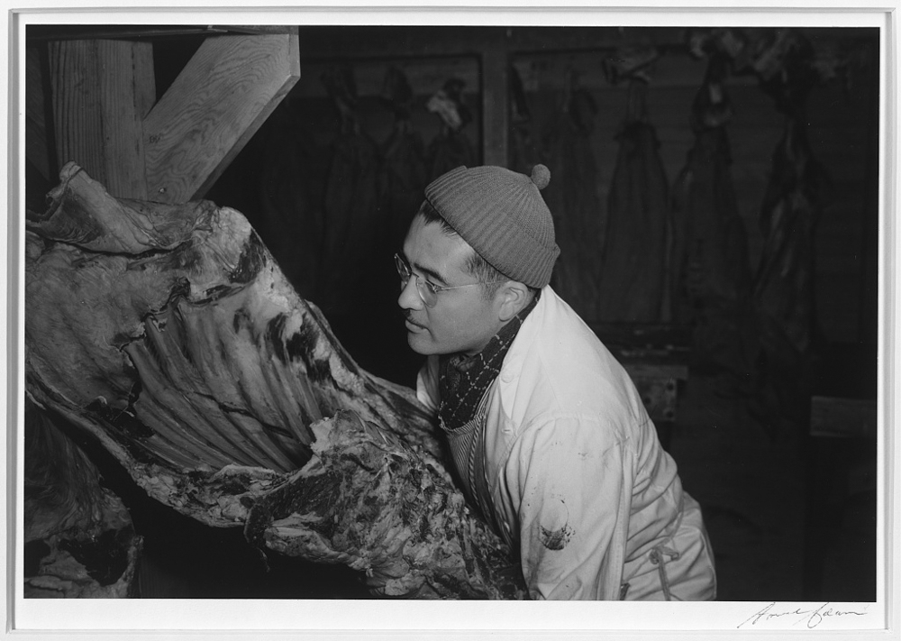 Butcher shop, (J.S. Yonai), Manzanar Relocation Center