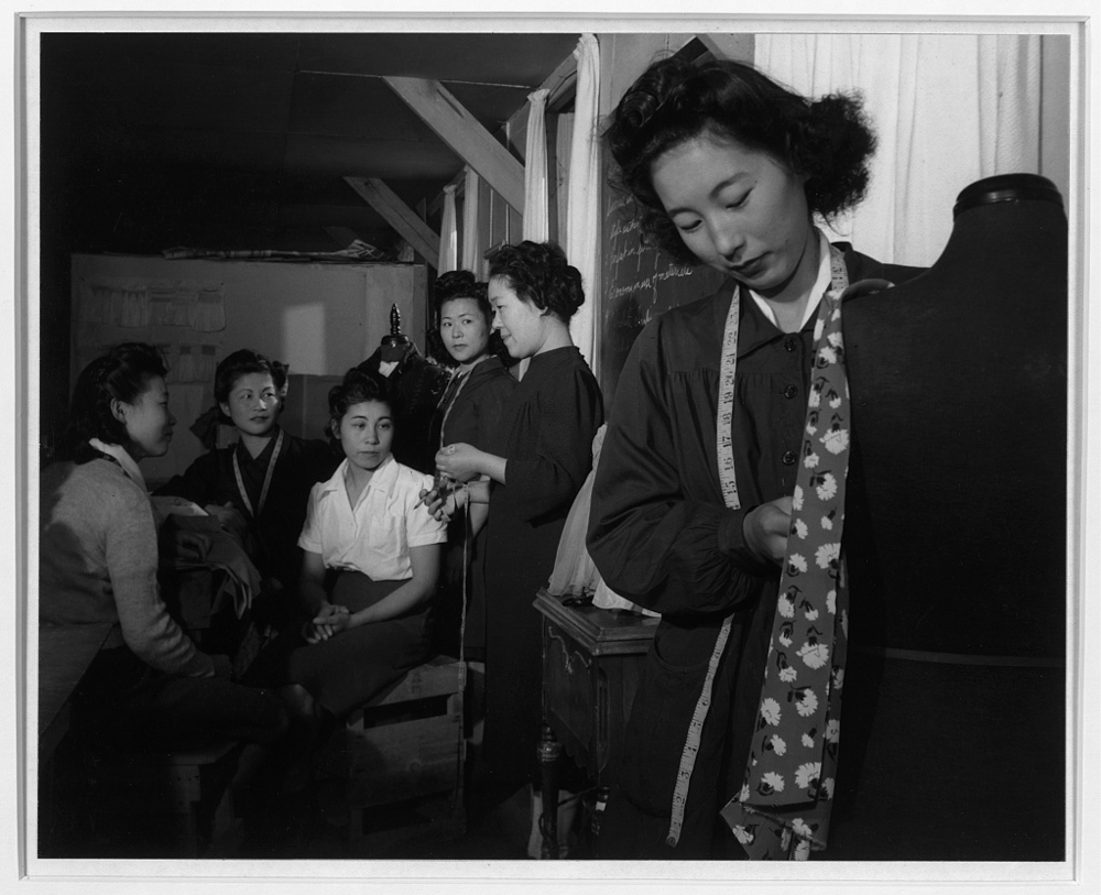 Dressmaking class, Manzanar Relocation Center, California