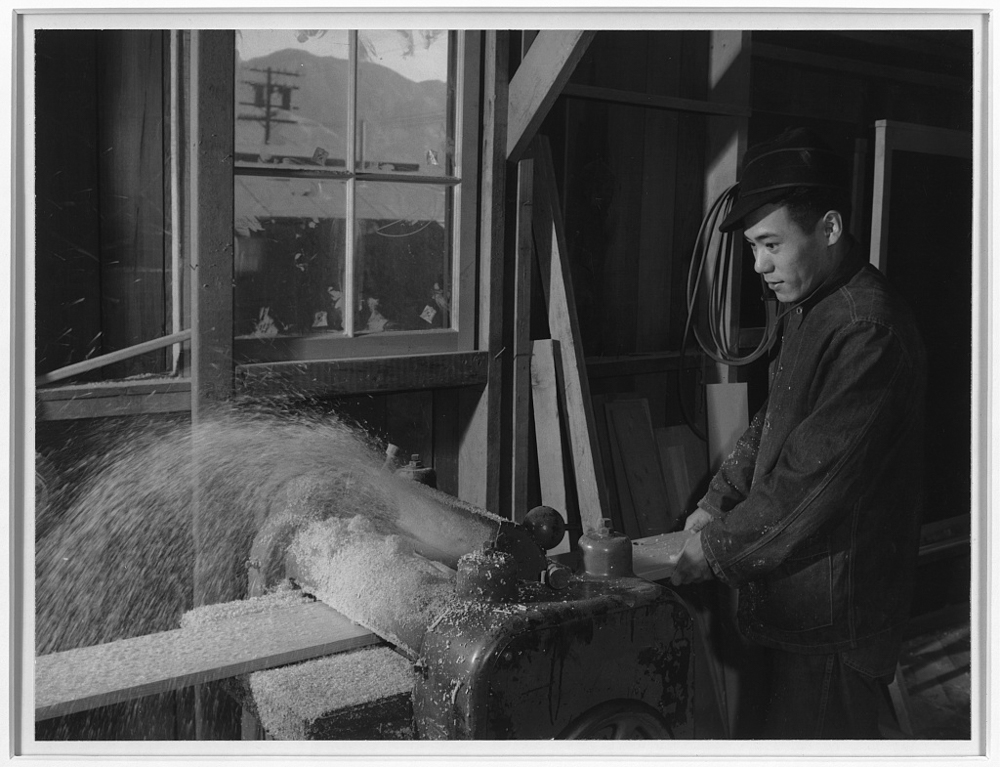 Hidemi Tayenaka, wood worker, Manzanar Relocation Center, California