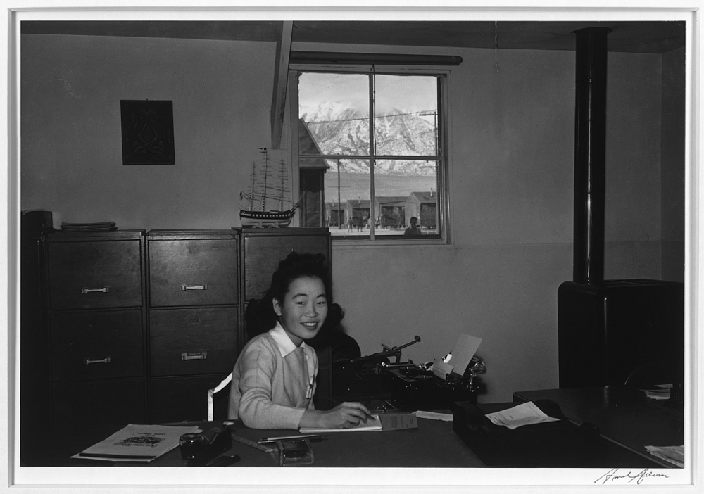 Yoshiko Joan Mori, stenographer in Education Office, Manzanar Relocation Center