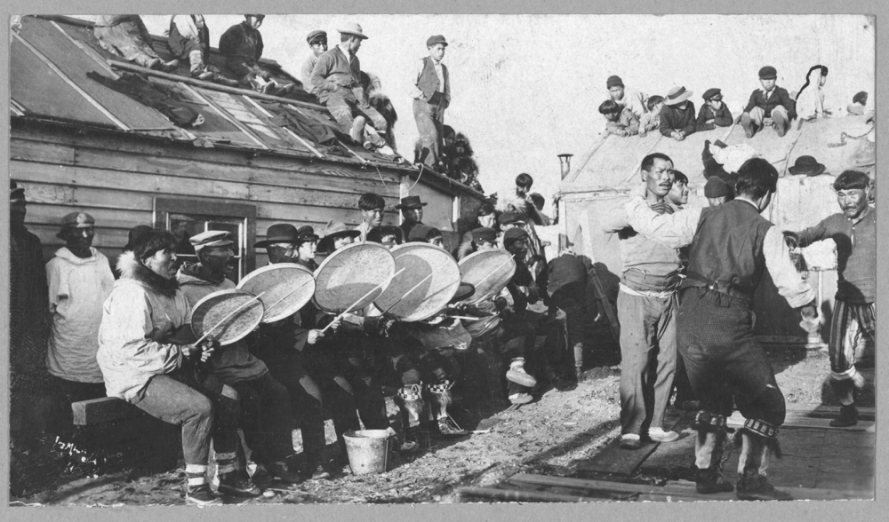 An Eskimo dance near Nome