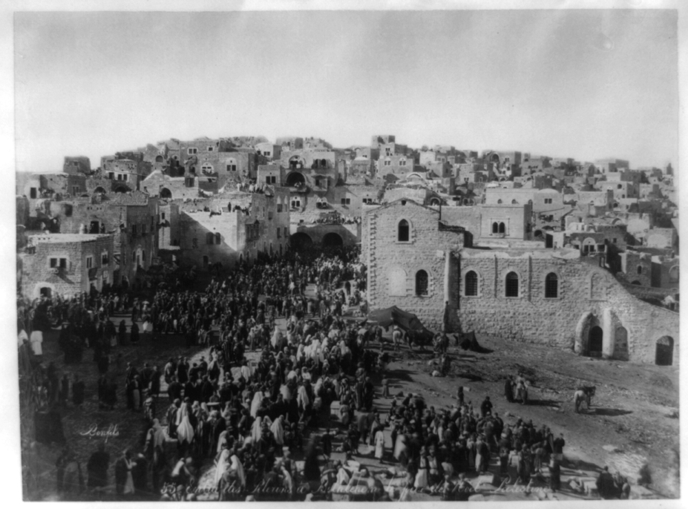 Entry of Pilgrims into Bethlehem at Christmas time