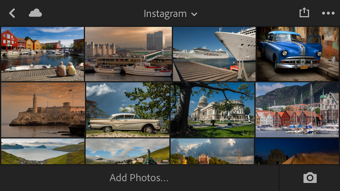 images on Instagram using Lightroom Mobile