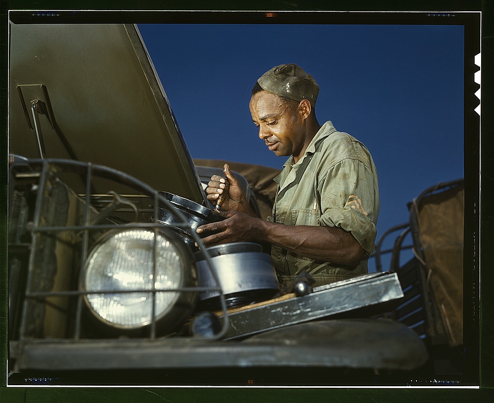 A good job in the air cleaner of an army truck