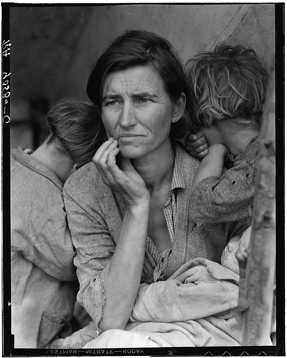 Destitute pea pickers in California. Mother of seven children. Age thirty-two. Nipomo, California