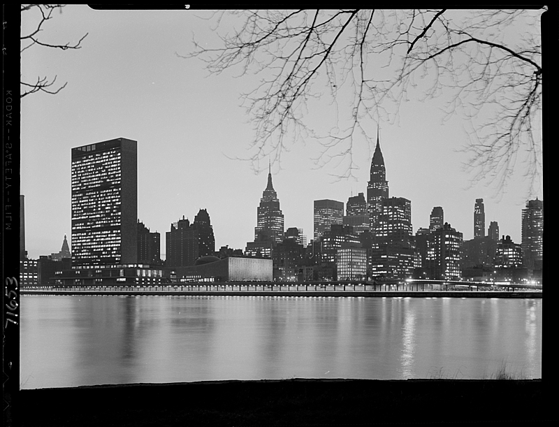 New York City views. Midtown from Welfare Island