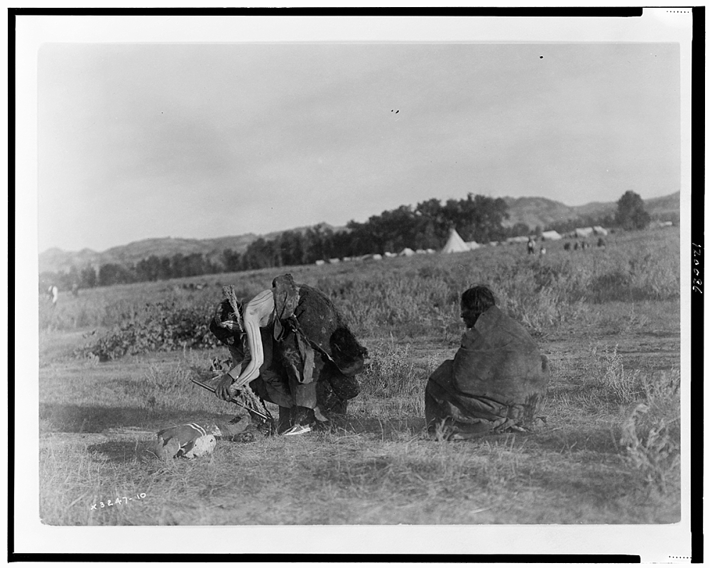 Offering pipe to the skull--Cheyenne