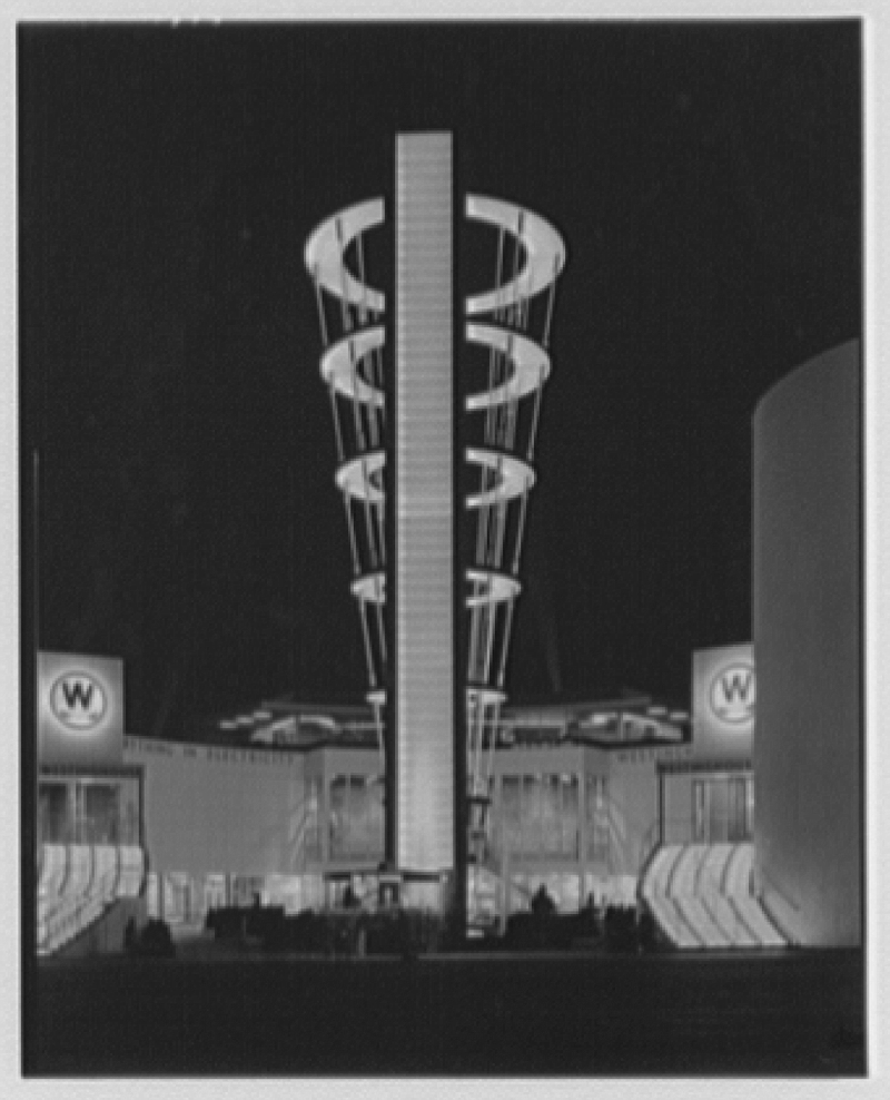 World's Fair night views. Westinghouse tower