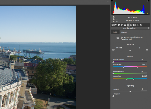 Both Photoshop and Lightroom have automatic and manual tools to remove chromatic aberration.