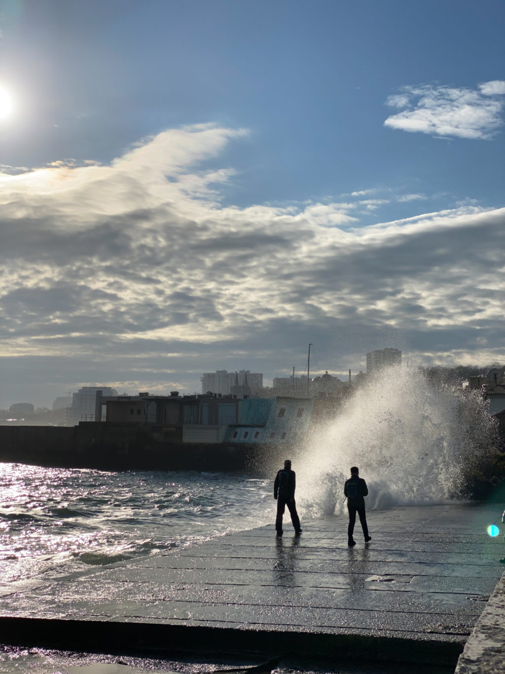 Waves crashing ashore in Odessa Ukraine, taken on Procamera app and iPhone 11 Pro