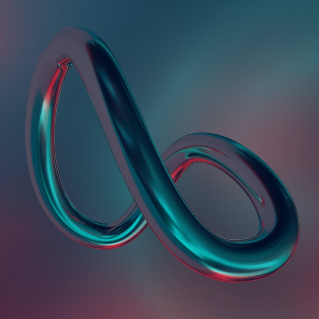 Meta logo in 3D abstract form