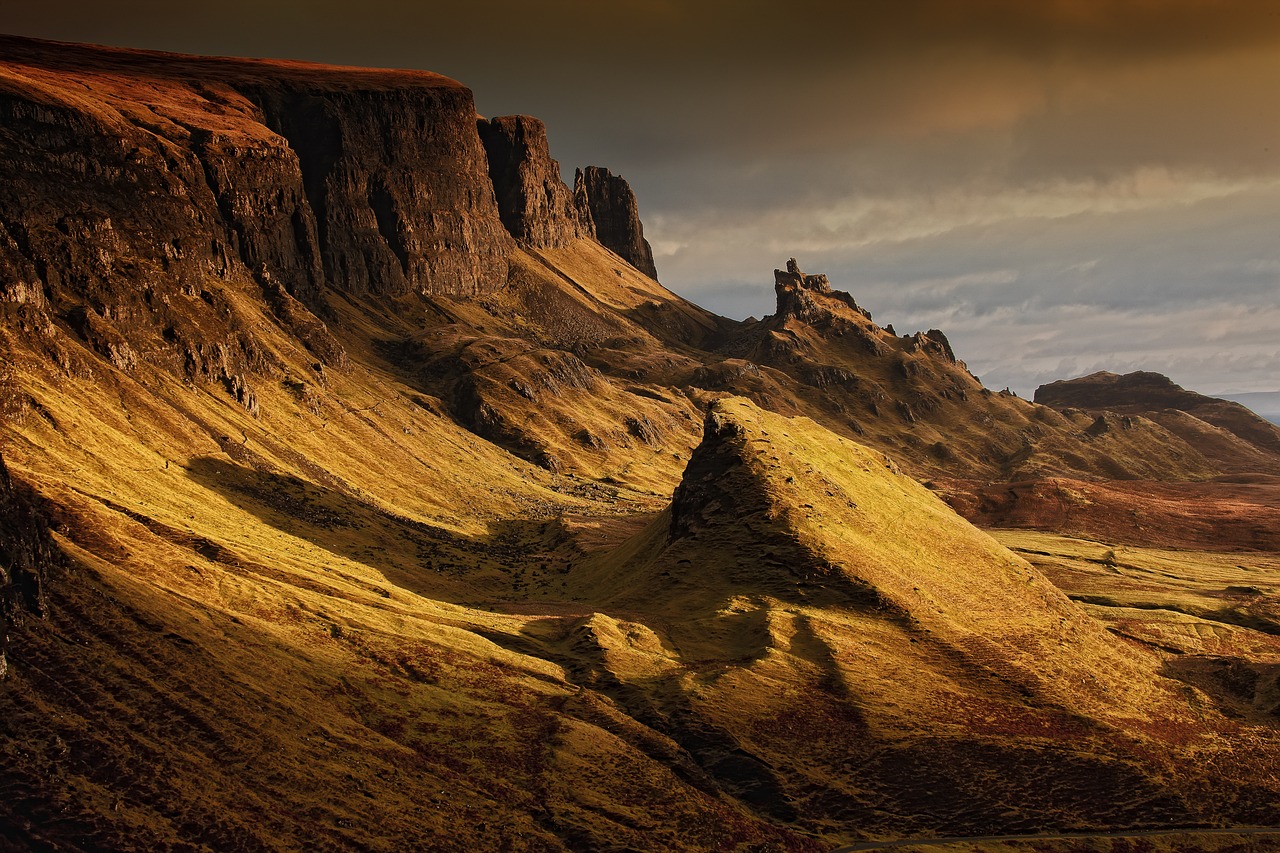 mountains, cliffs, landscape