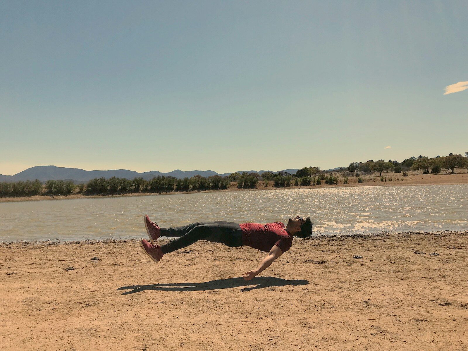 Levitation photograph showing a subject appearing to float