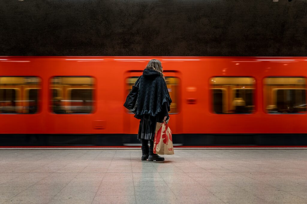 dynamic street photograph in subway