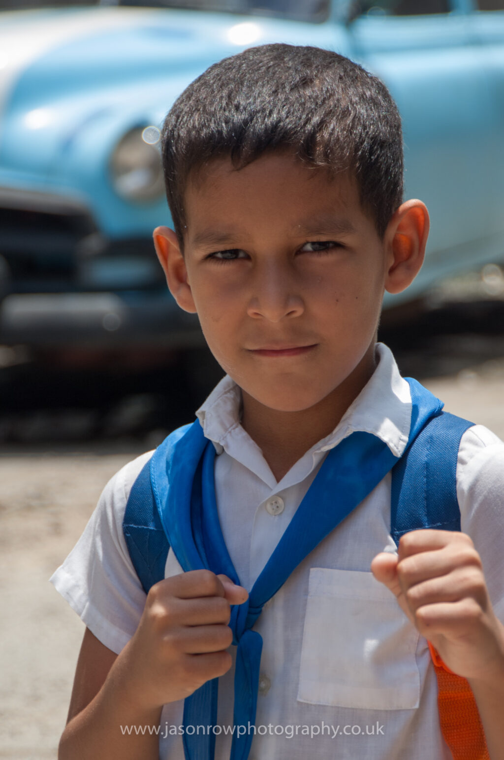 Cuban schoolboy on the streets of Havana 