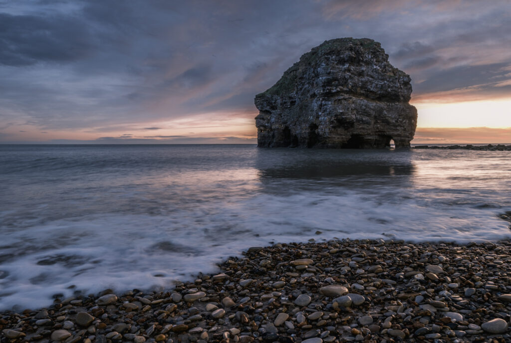 Sunrise at Marsden Beach in North East England