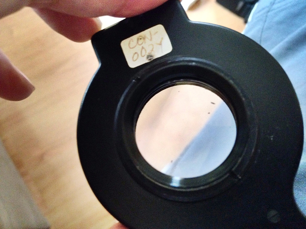 Dust:dirt in the inside of a Sekor 105mm lens