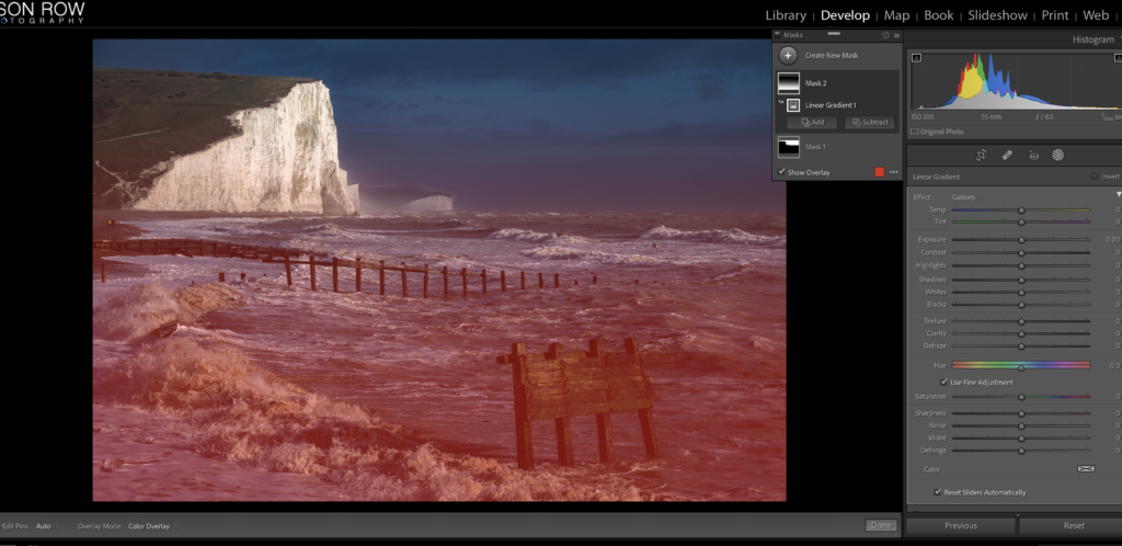 Editing a seascape in Adobe Lightroom