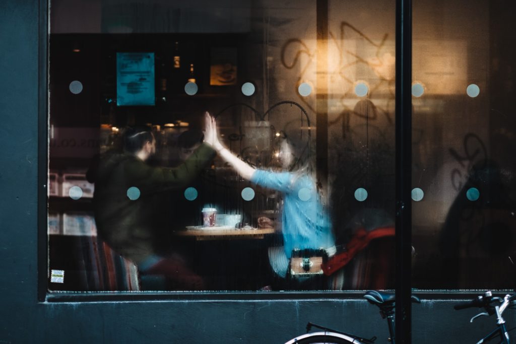 photography through glass portrait