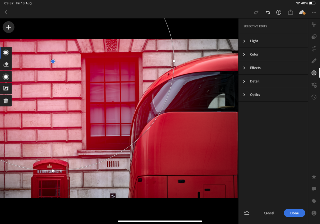 Editing with Lightroom on iPad Pro 