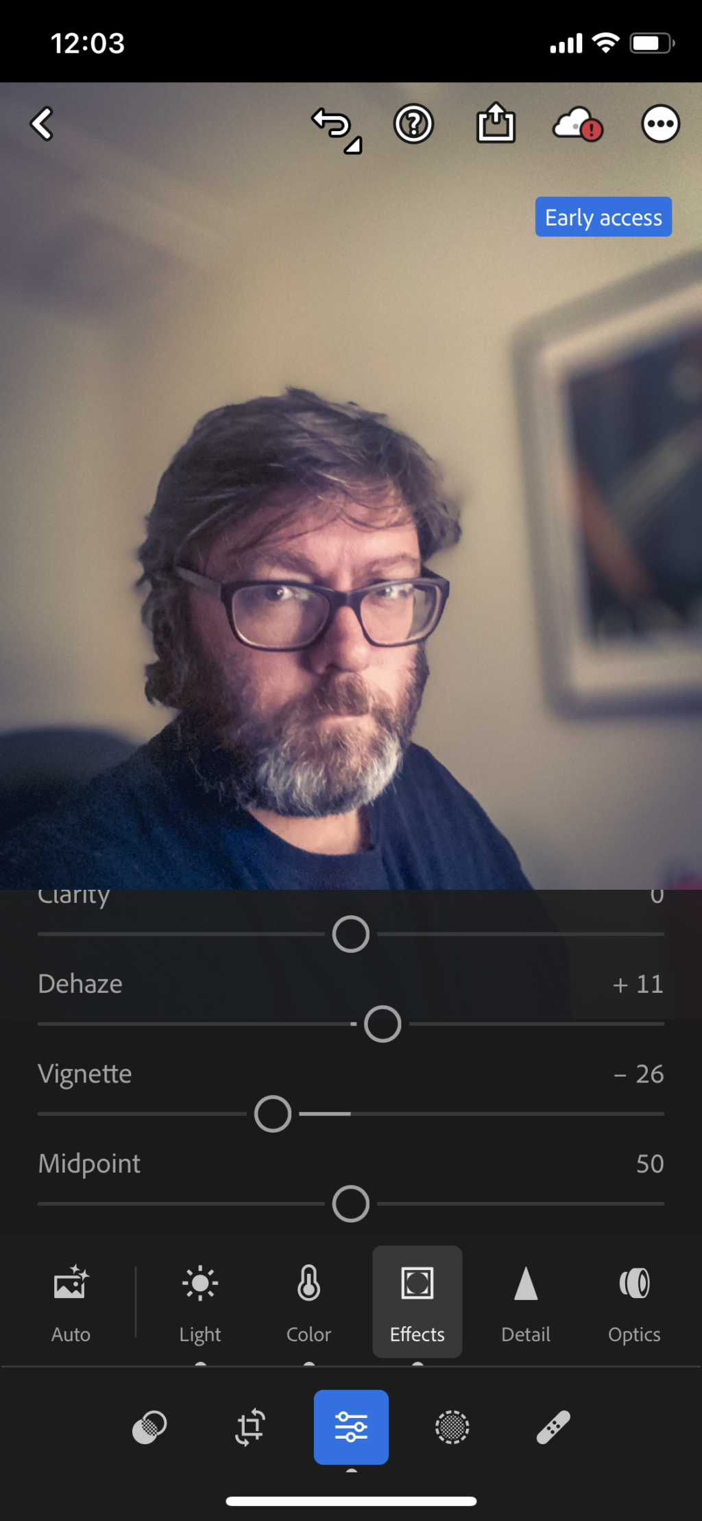 vignette in your selfie