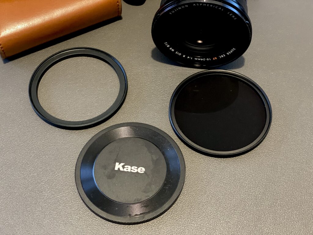 A set of magnetic filters with Fujifilm camera