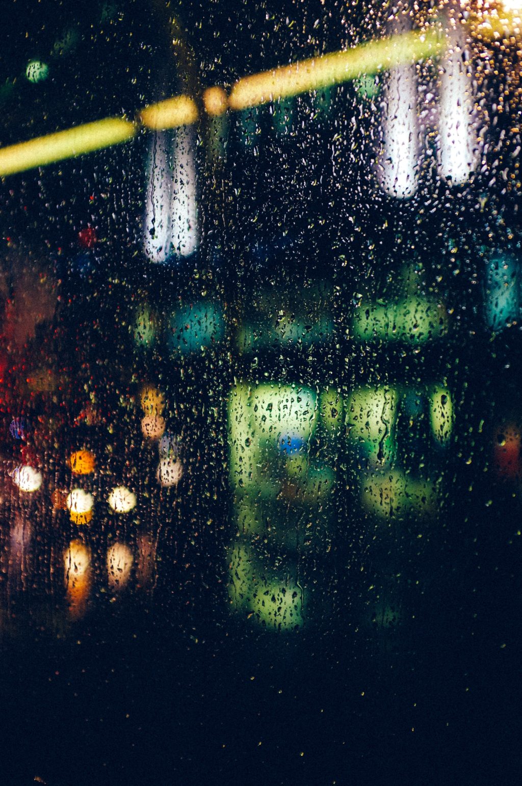 reflections glass rain