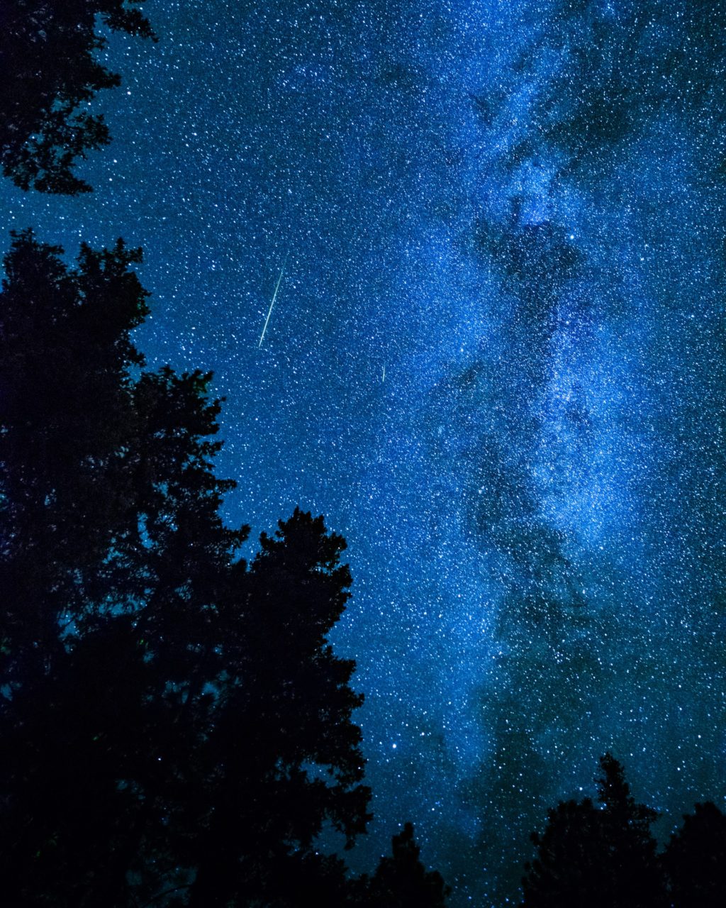 meteors in the sky